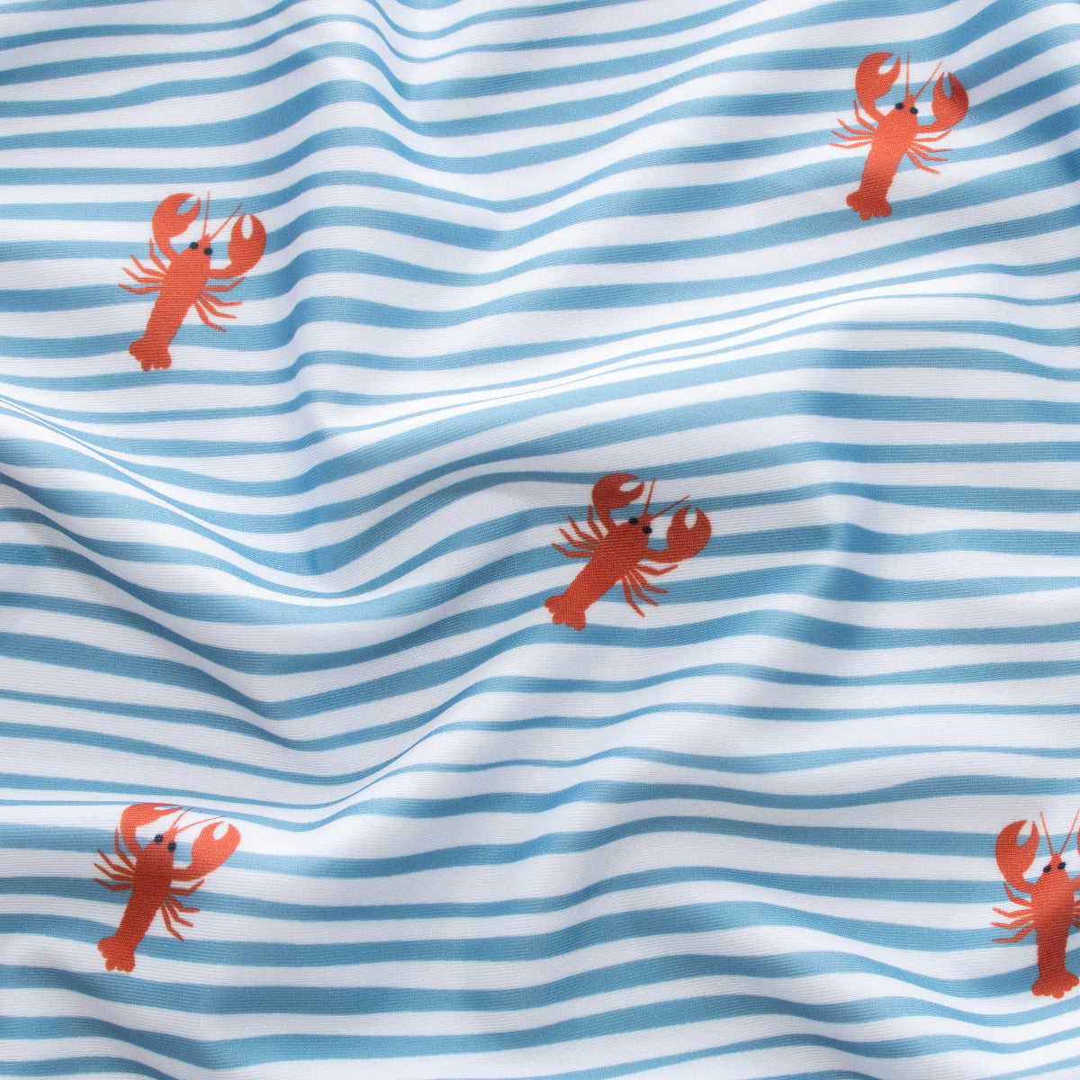 Swimwear Jersey Badestoff UV Protection UPF 50 Krabben - babyblau