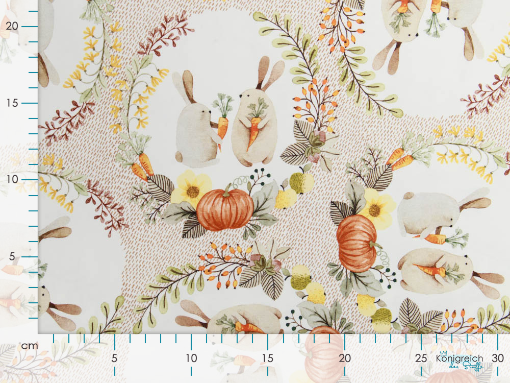 Jersey Swafing Autumn Bunny - Hasen im herbstlichen Medaillon