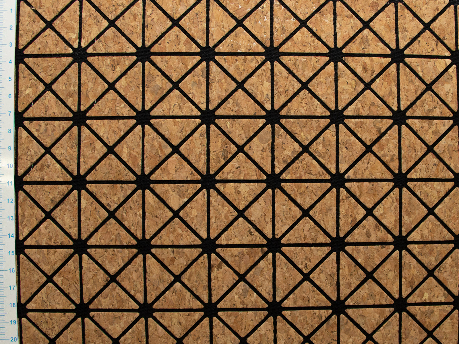 Laserkork Platte - Quadrate mit Canvasrücken schwarz - 60 x 50cm