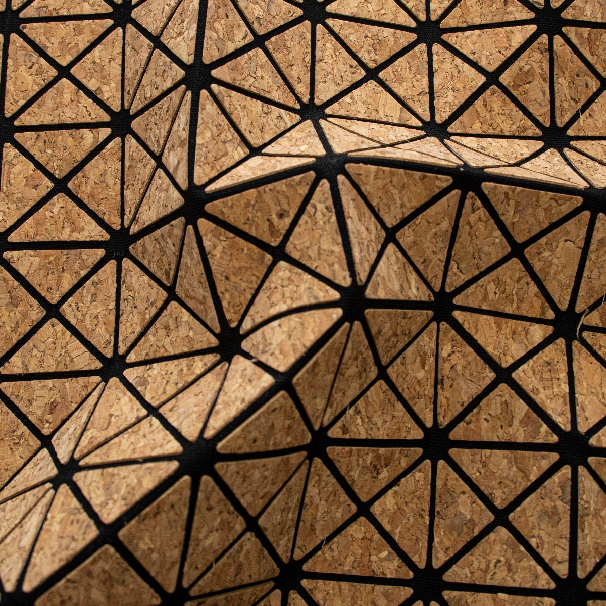 Laserkork Platte - Quadrate mit Canvasrücken schwarz - 60 x 50cm