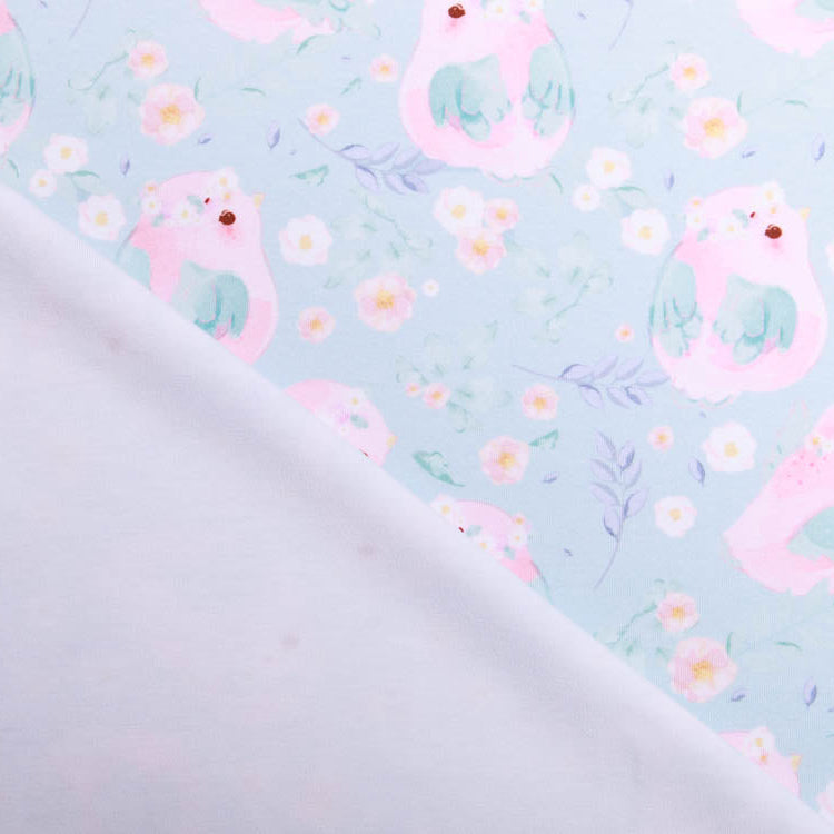 Jersey Sawfing Julius - Vogel mit Blumenkranz - zartes mint