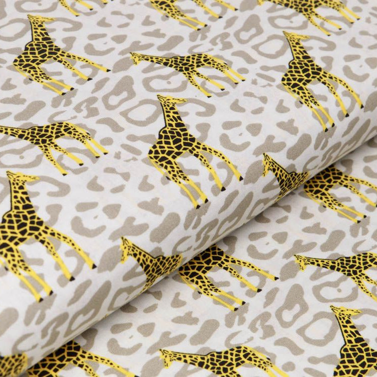 Webware Baumwolle Popeline - Giraffen auf Animalprint