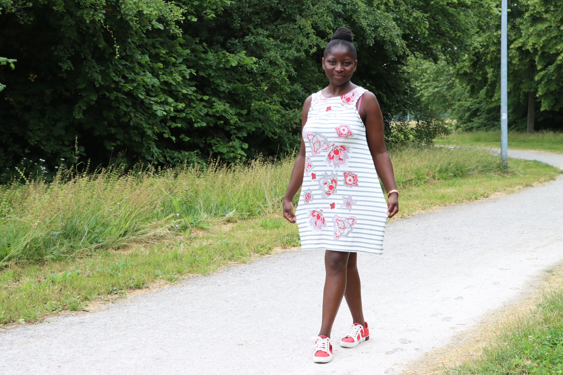 Jersey Viskose PANEL ca. 80cm x 160cm - Abstrakte Motive - weiß