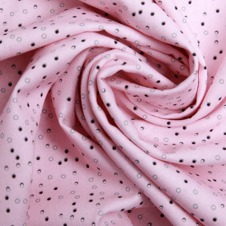 Webware Baumwolle Swafing Sudbina - kleine Kreise - rosa