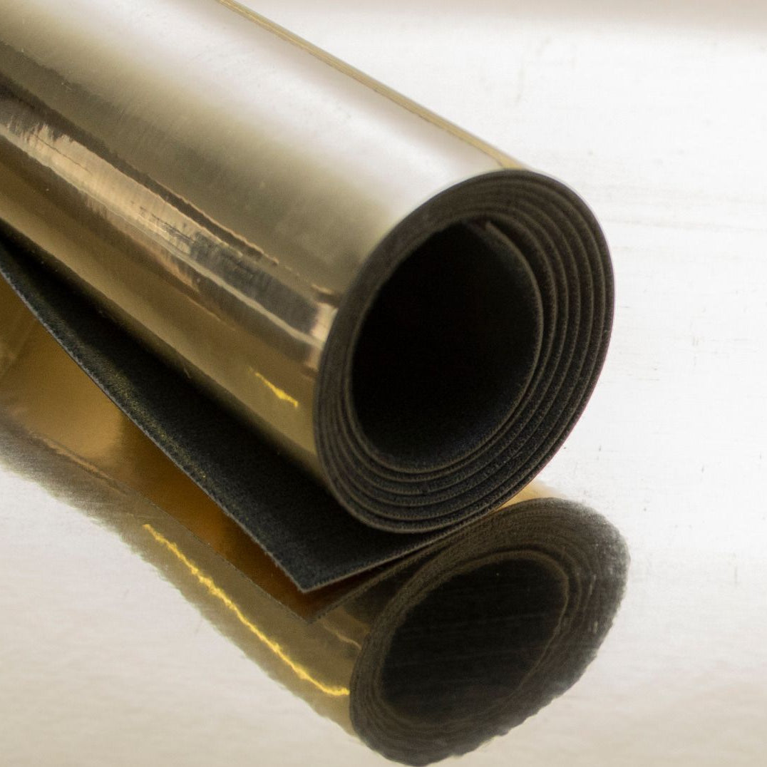 Kunstleder Coupon ca. 50 cm x 70 cm - gold