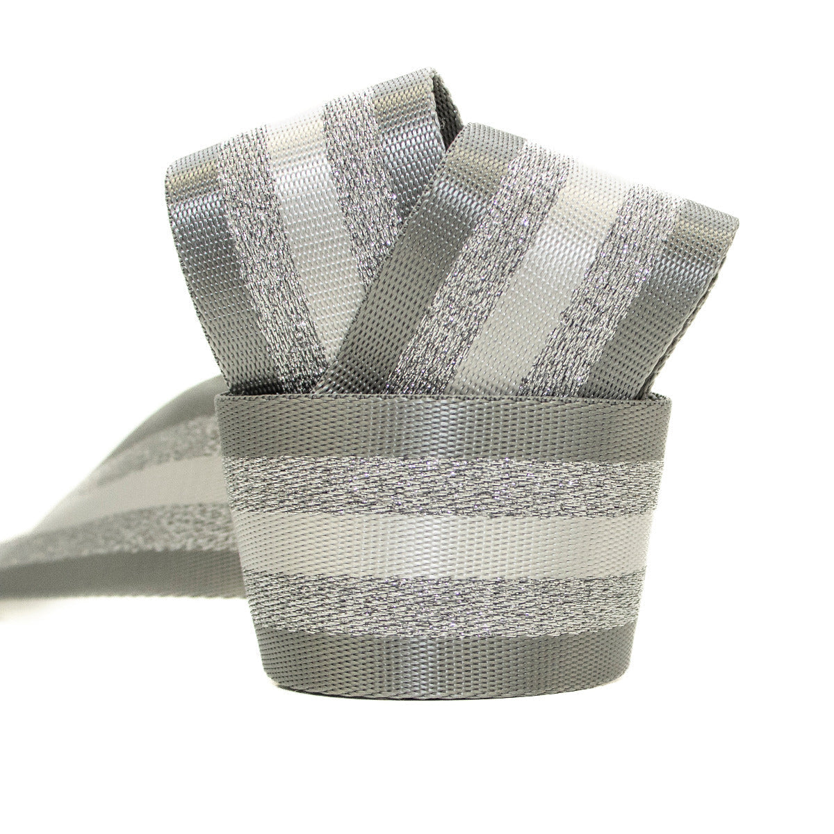 Gurtband ca. 50mm Streifen mit Glitzerfäden