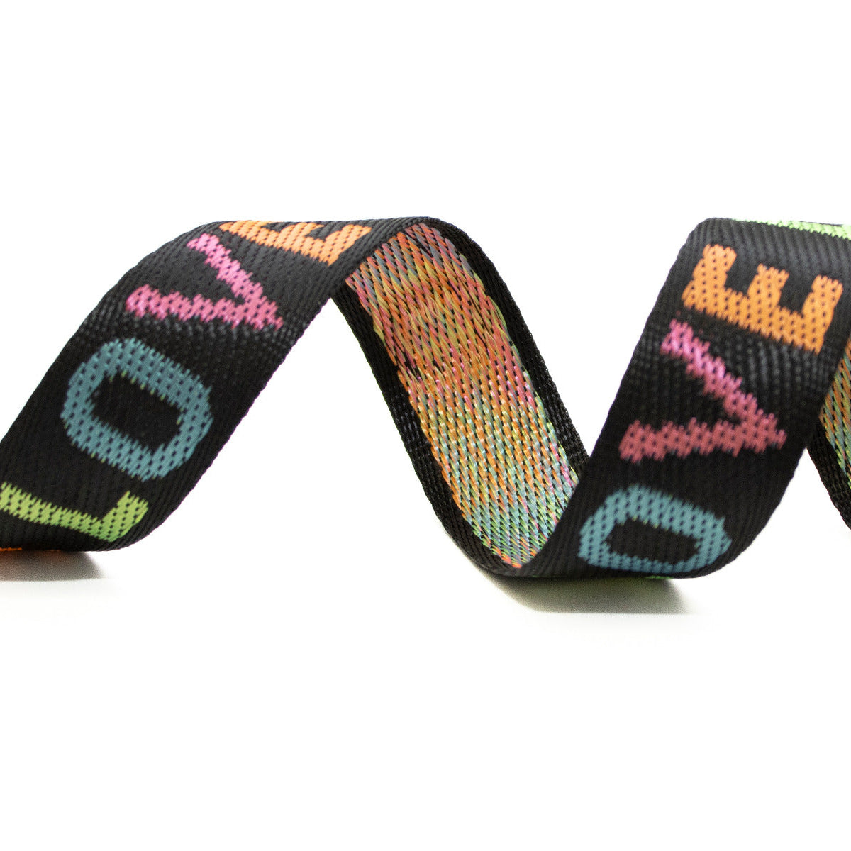 Gurtband ca. 25 mm LOVE - Schwarz