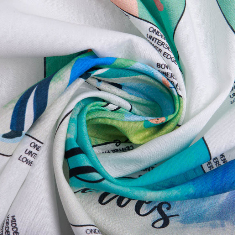 Webware Baumwolle Digitaldruck PANEL ca. 60 x 145 cm für Behelfsmasken - 12 verschiedene Motive - weiß