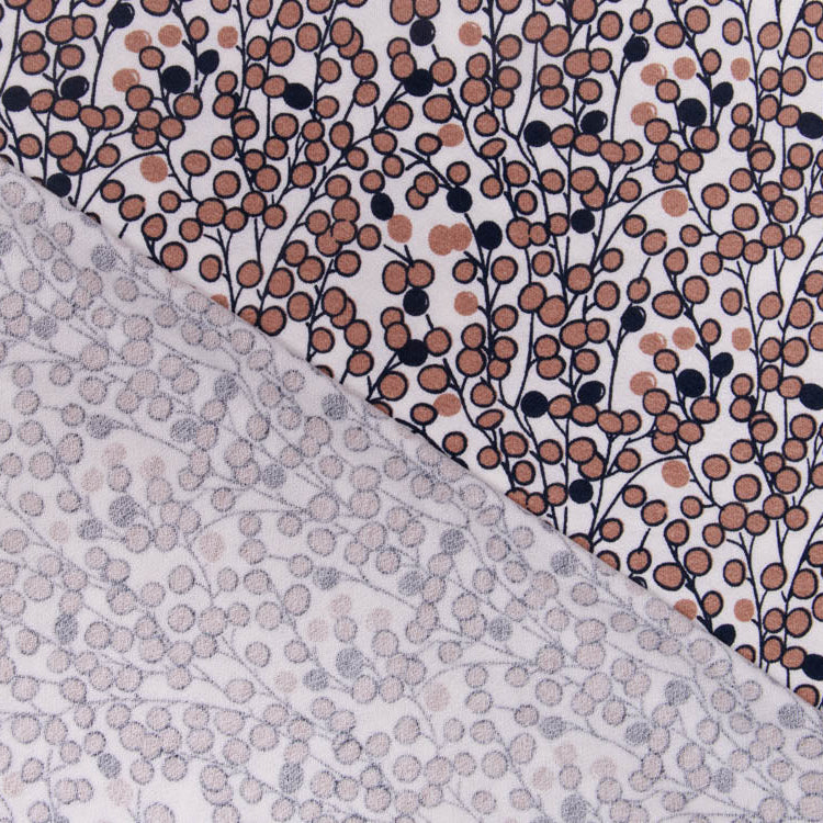 Jersey Viskose - Zweige - weiß