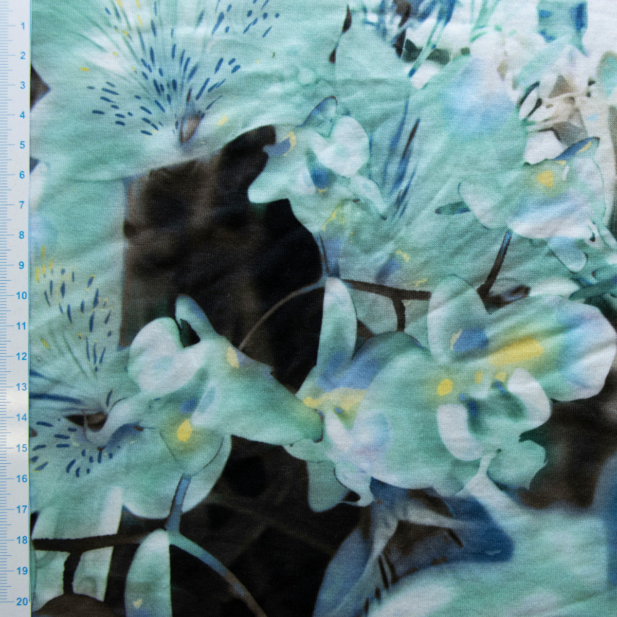 Jersey Digitaldruck - Blütenvielfalt - mint