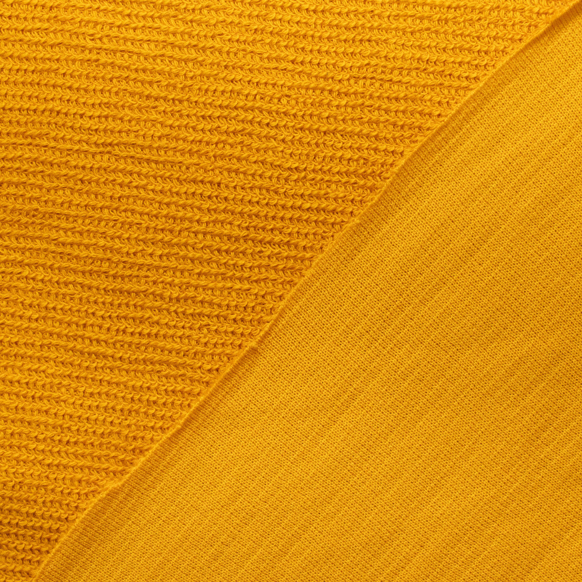 Strickstoff Lillestoff - außen Waffeloptik innen Softtouch - senfgelb
