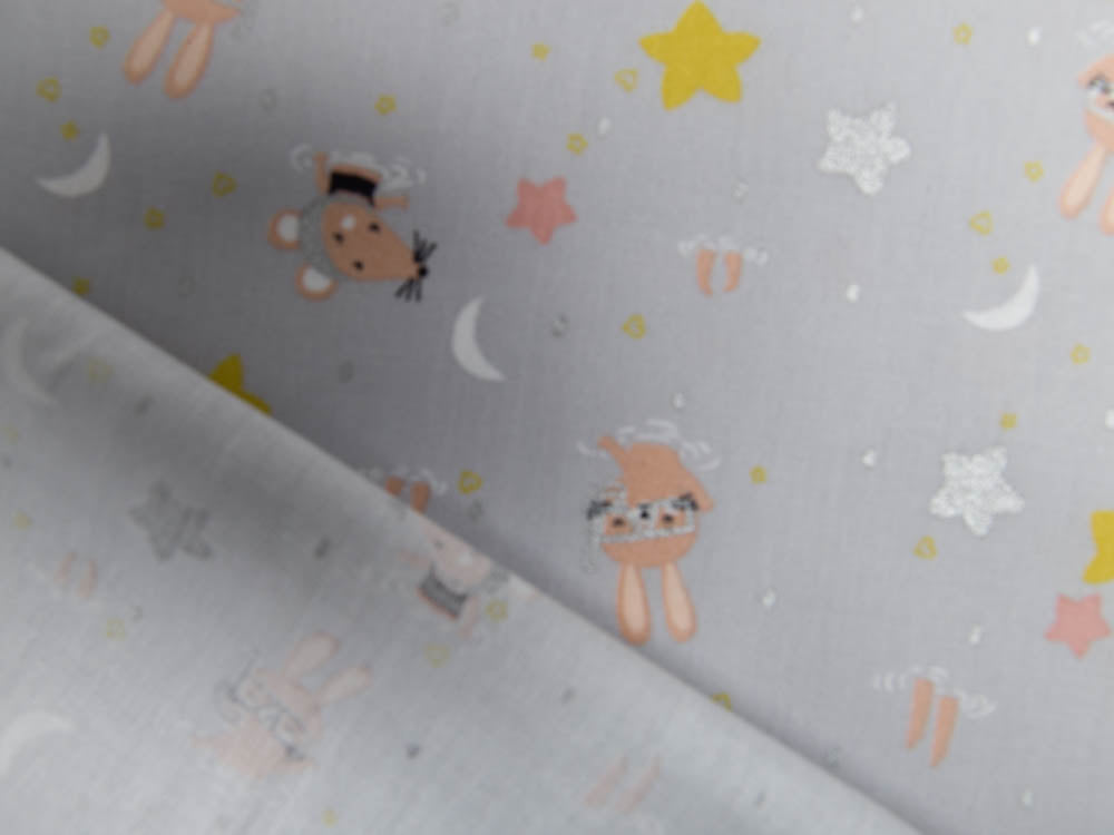 Webware mit Glitzer - Mäuse und Häschen