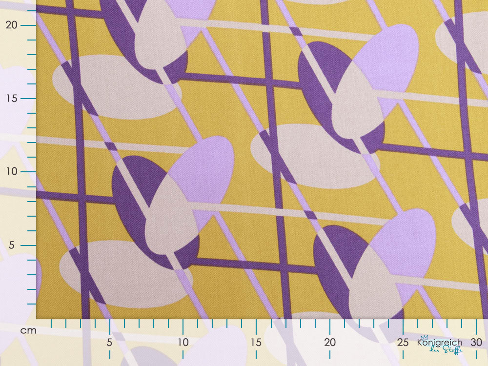 Twill Baumwolle by Tillisy - ovale Kreise und Streifen