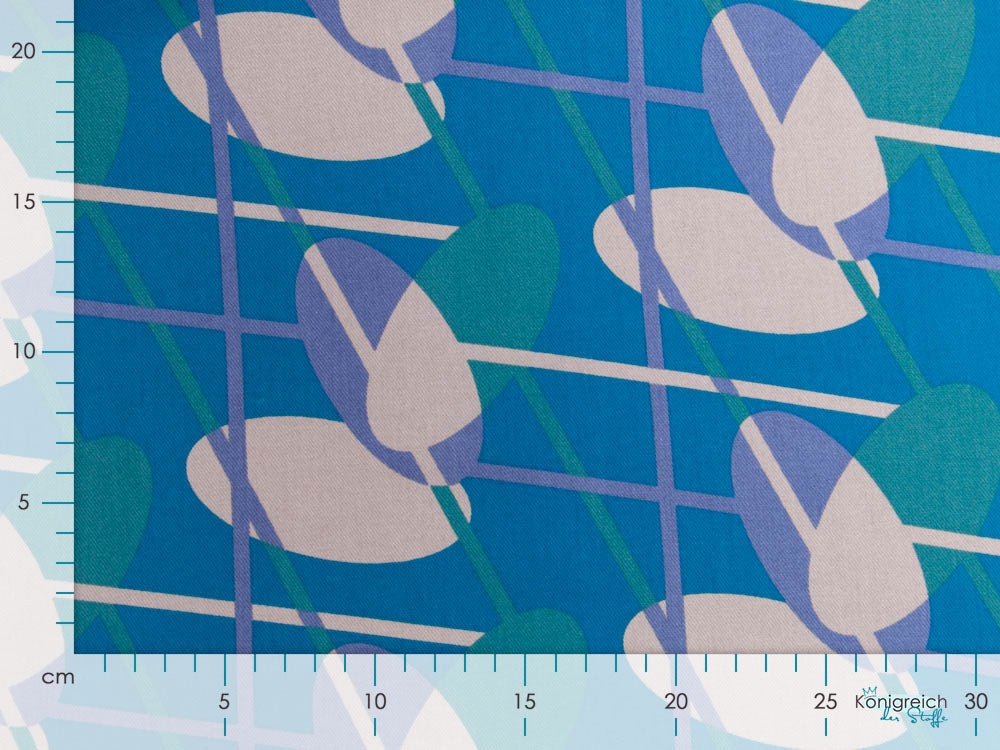 Twill Baumwolle by Tillisy - ovale Kreise und Streifen