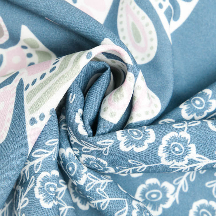 Viskose-Webware Swafing Beach Day by jolijou PANEL ca. 100 x 140 cm - Blumen und Ornamente