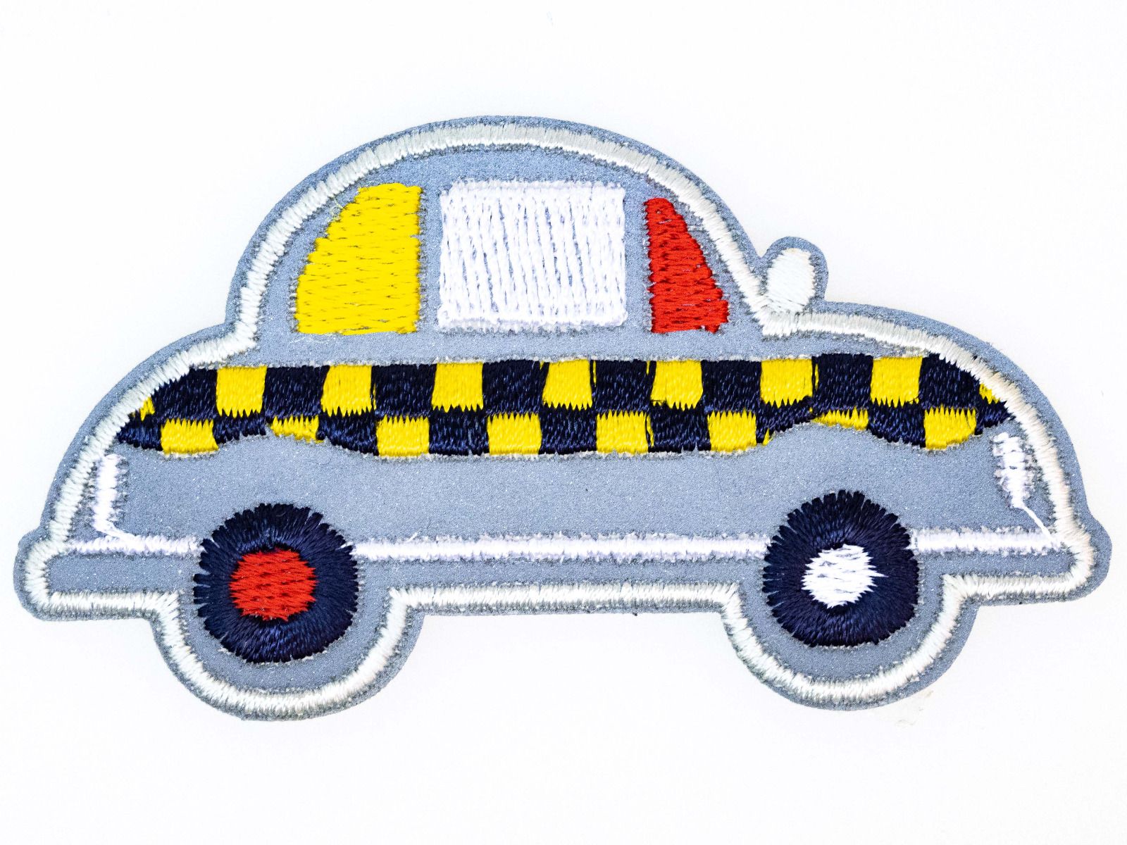 Applikation zum Aufbügeln Reflektor - reflektierendes Taxi – grau