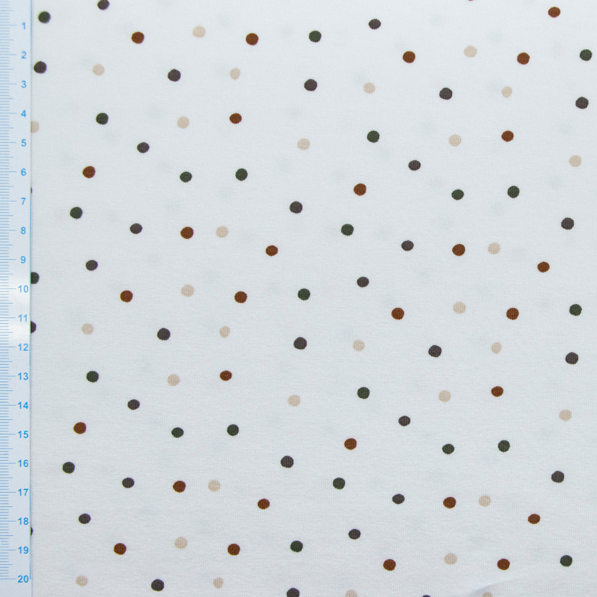 Jersey - unregelmäßige Punkte - wollweiß