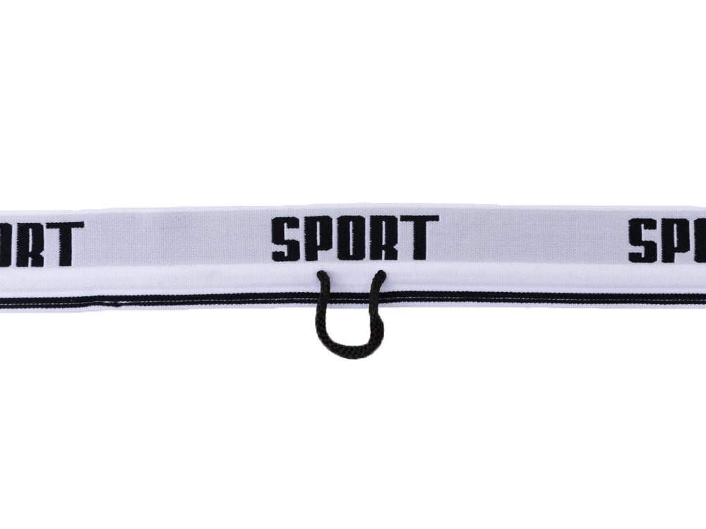 Elastische Kordel in Gummiband ca. 40 mm - Sport - weiß
