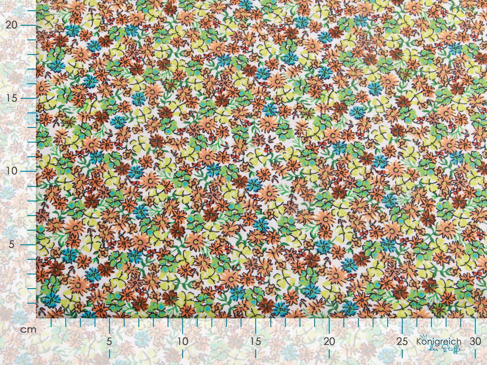Webware Popeline Baumwolle Digitaldruck - Blumenmeer