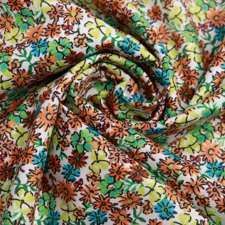 Webware Popeline Baumwolle Digitaldruck - Blumenmeer