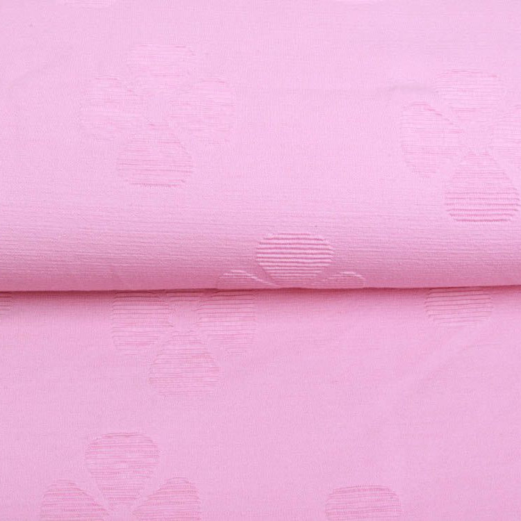 Strickstoff Jacquard - 3D Orchideen - rosa