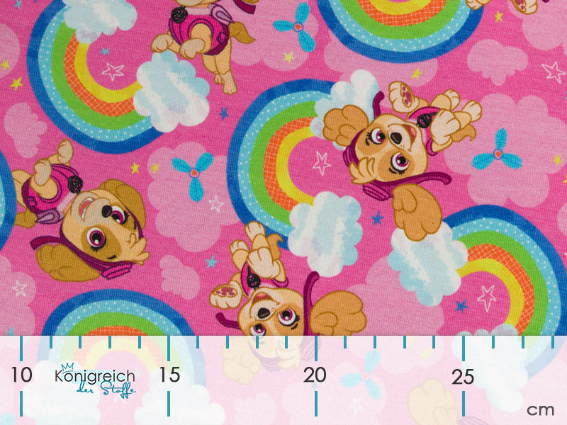 Jersey Swafing Paw Patrol - Skye und Regenbögen - rosa