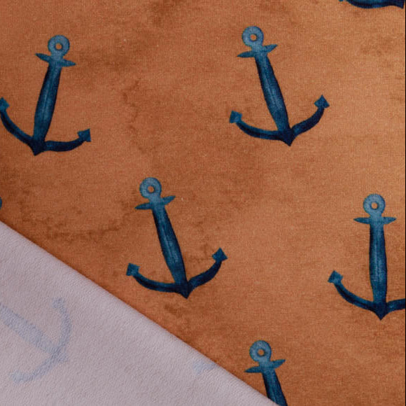 Sweat French Terry Digitaldruck by Poppy - Anker - ocker