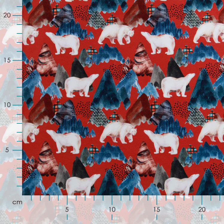 French Terry Digitaldruck Stenzo - Eisbären und Eisberge