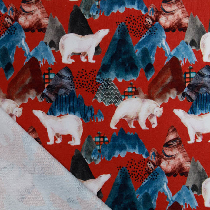 French Terry Digitaldruck Stenzo - Eisbären und Eisberge