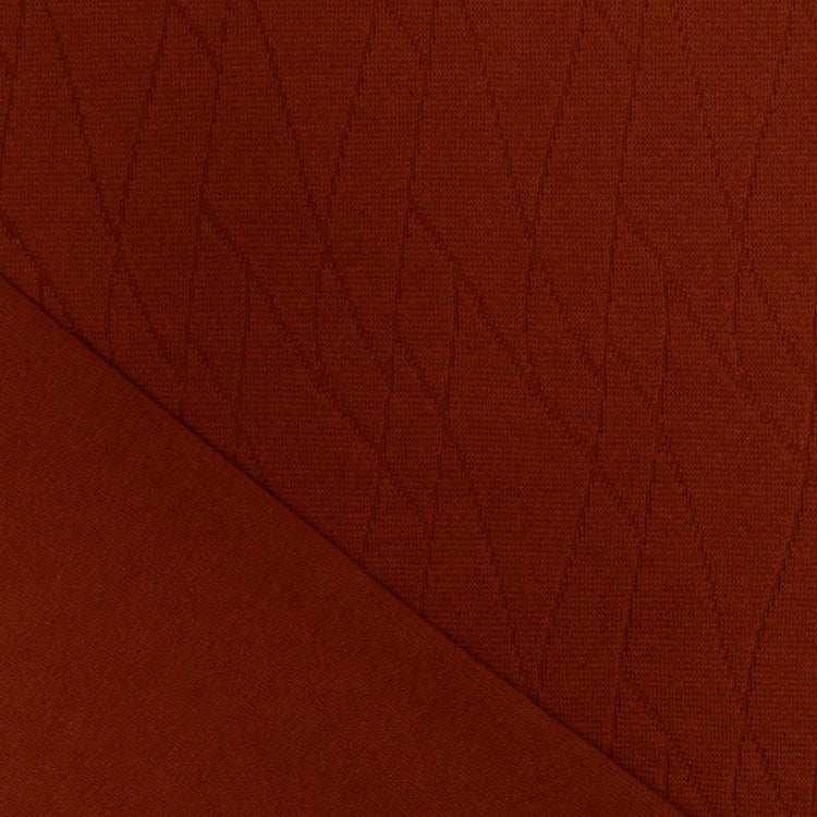 Struktur-Strickstoff - Abstraktes-Muster - uni steinrot