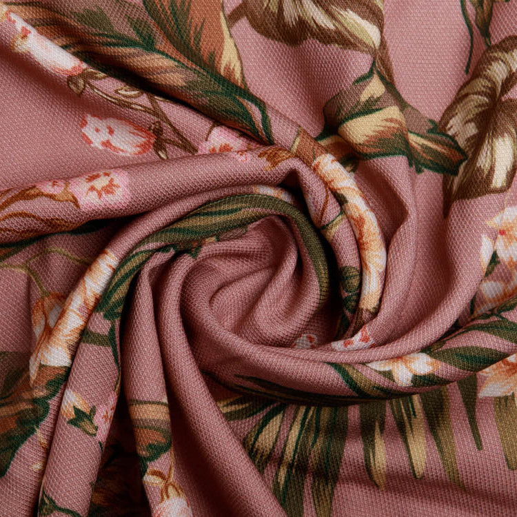 Webware Viskose - Flower Power - altrosa