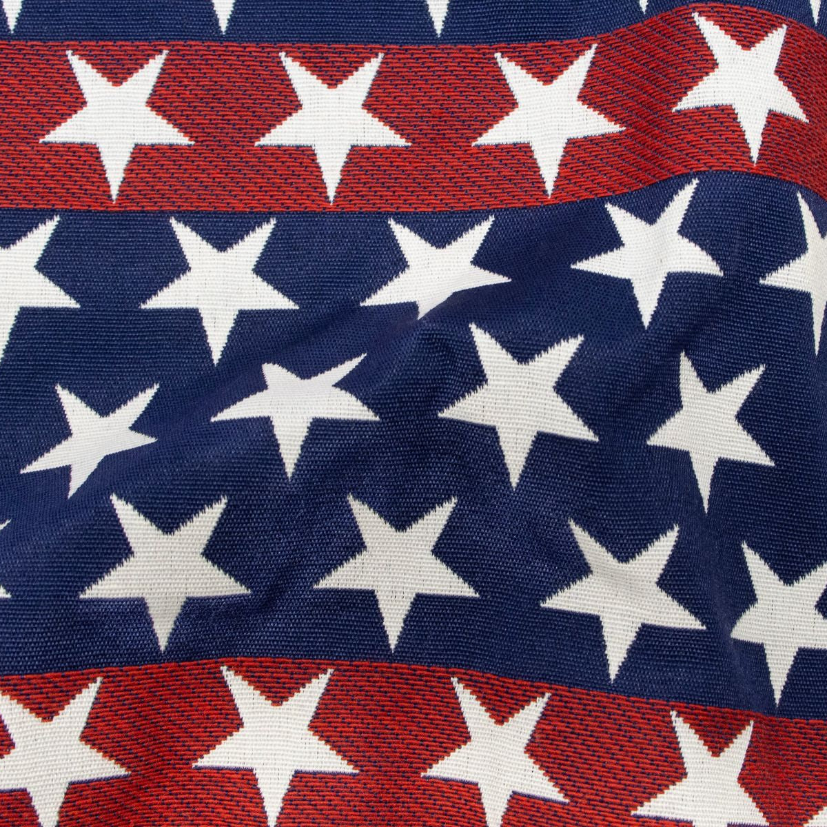 Jacquard Doubleface - Sternchen - dunkelblau - rot