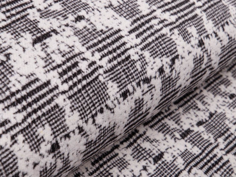 Jacquard - Karomuster - schwarz/weiß