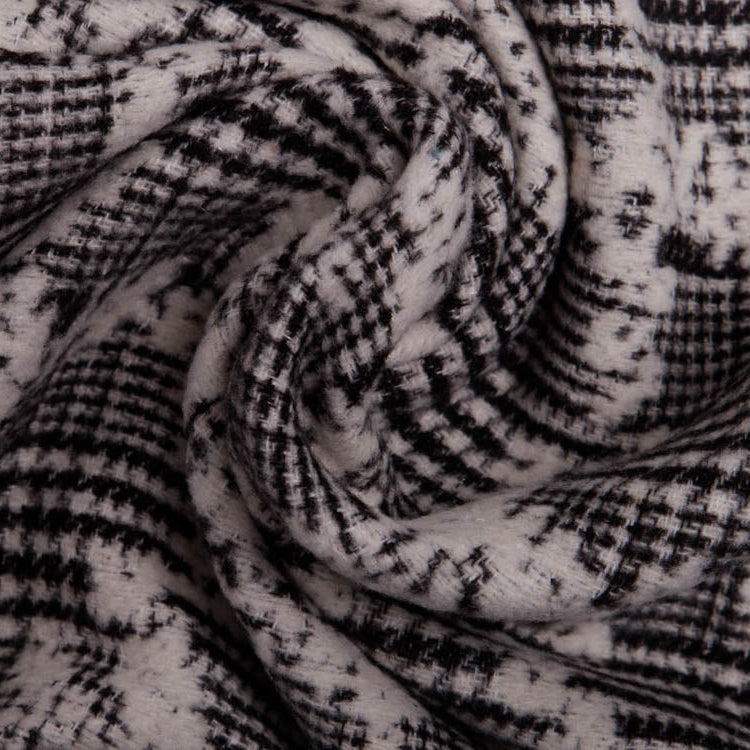 Jacquard - Karomuster - schwarz/weiß