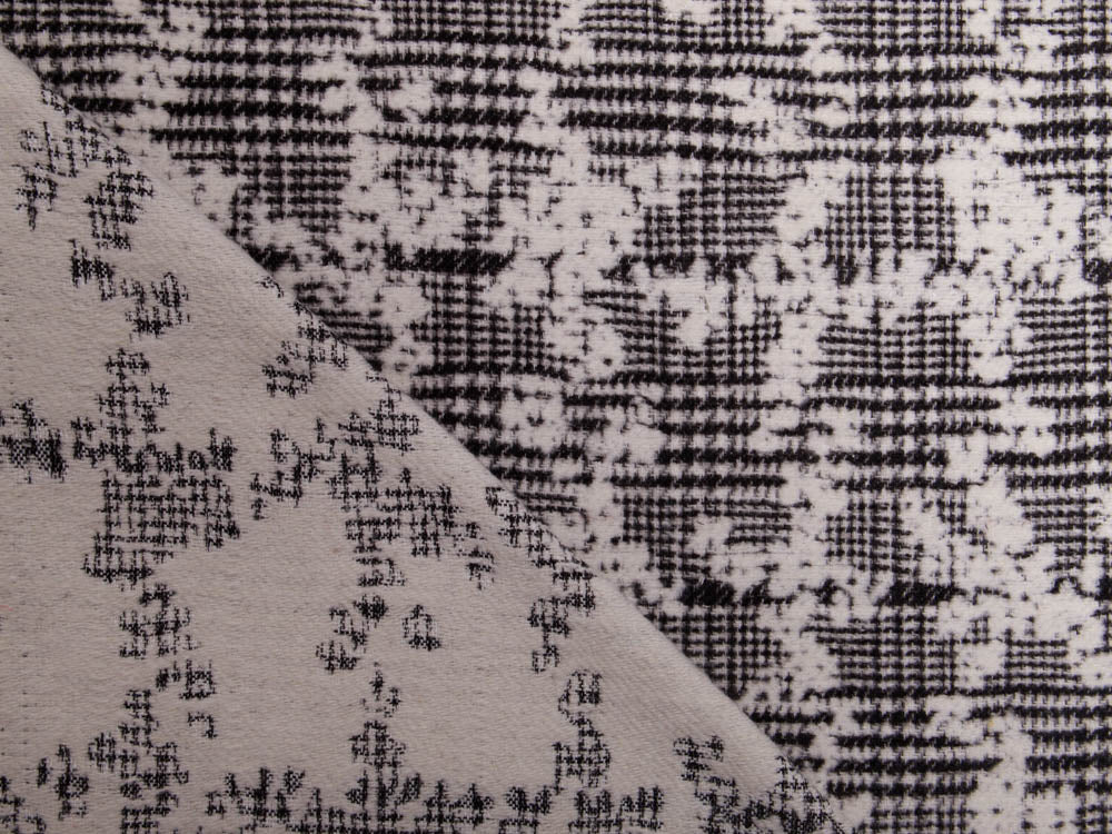 Jacquard - Karomuster - schwarz/weiß