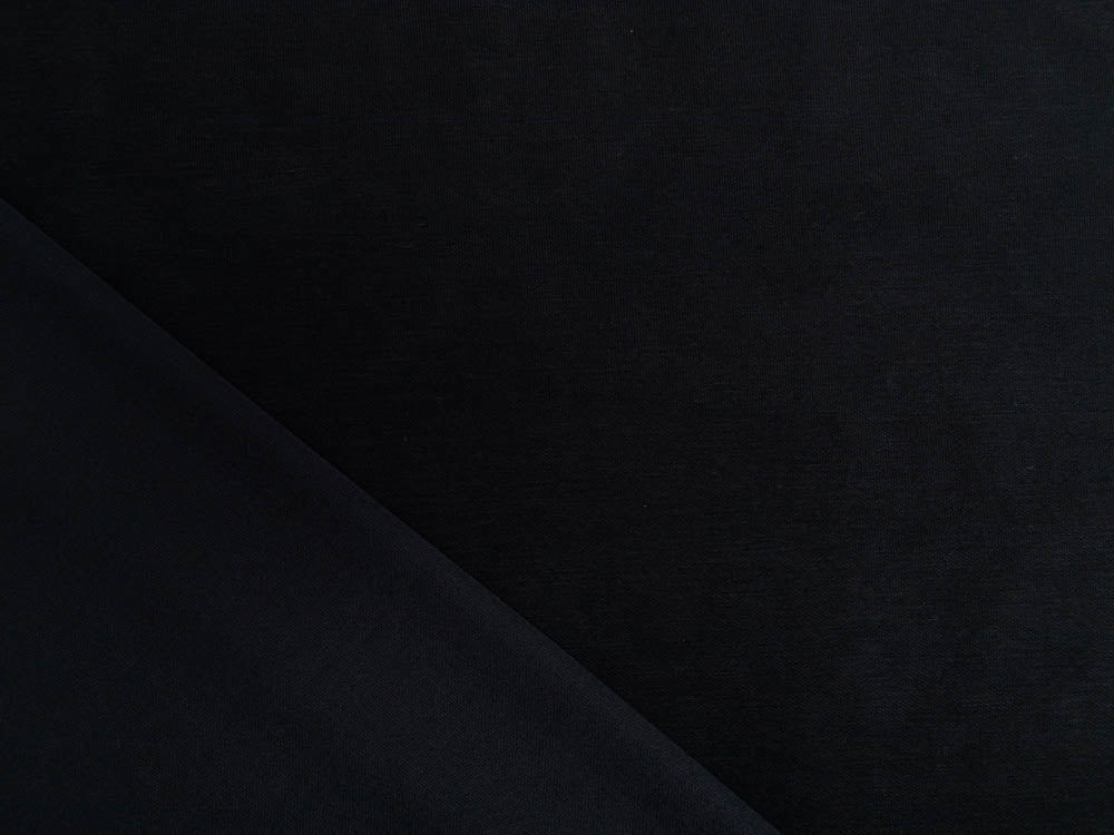 Hochwertige Webware mit Haptik - uni schwarz