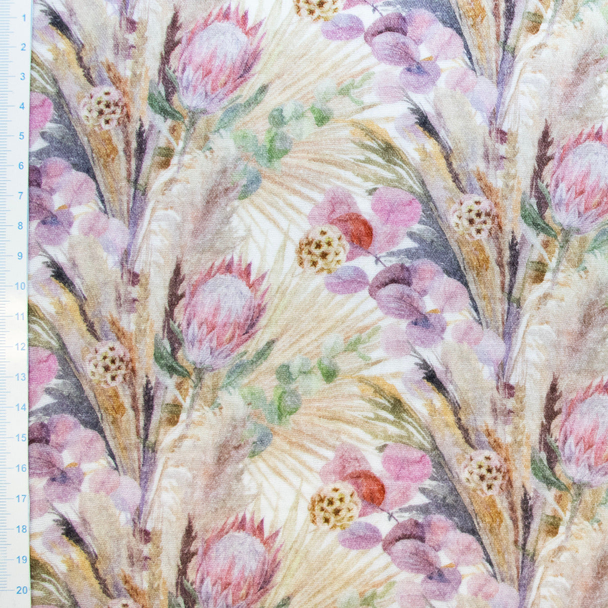 Musselin Baumwolle Double Gauze Digitaldruck - Blumenmalerei - weiß