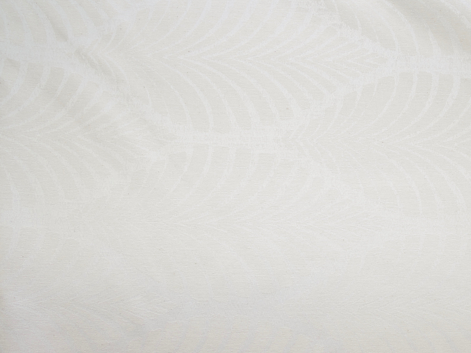 Tischdecken - Stoff Damast Leah 280cm breit - Blätter - creme