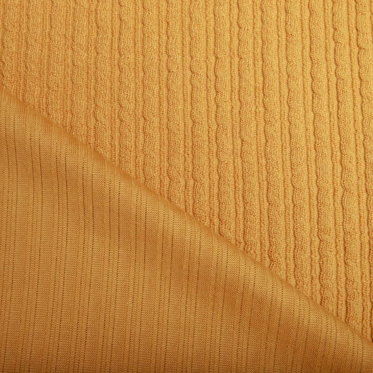 Hochwertiger Strickstoff - uni dunkles gelb