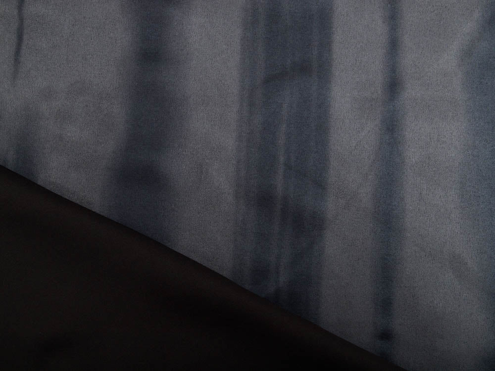 Wildlederimitat mit Foliendruck - Animalprint - grau