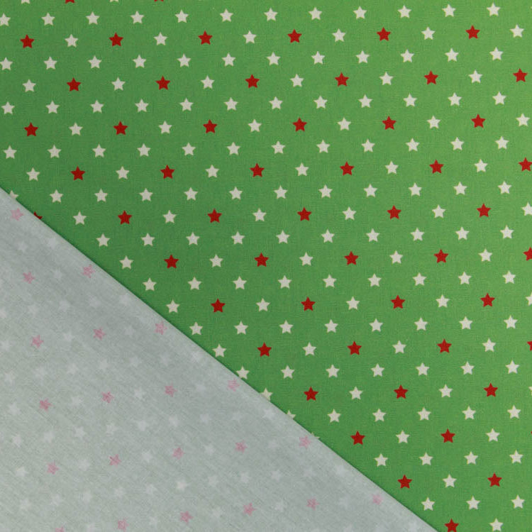 Webware Baumwolle Swafing Noel - Weihnachtliche Sterne - grün
