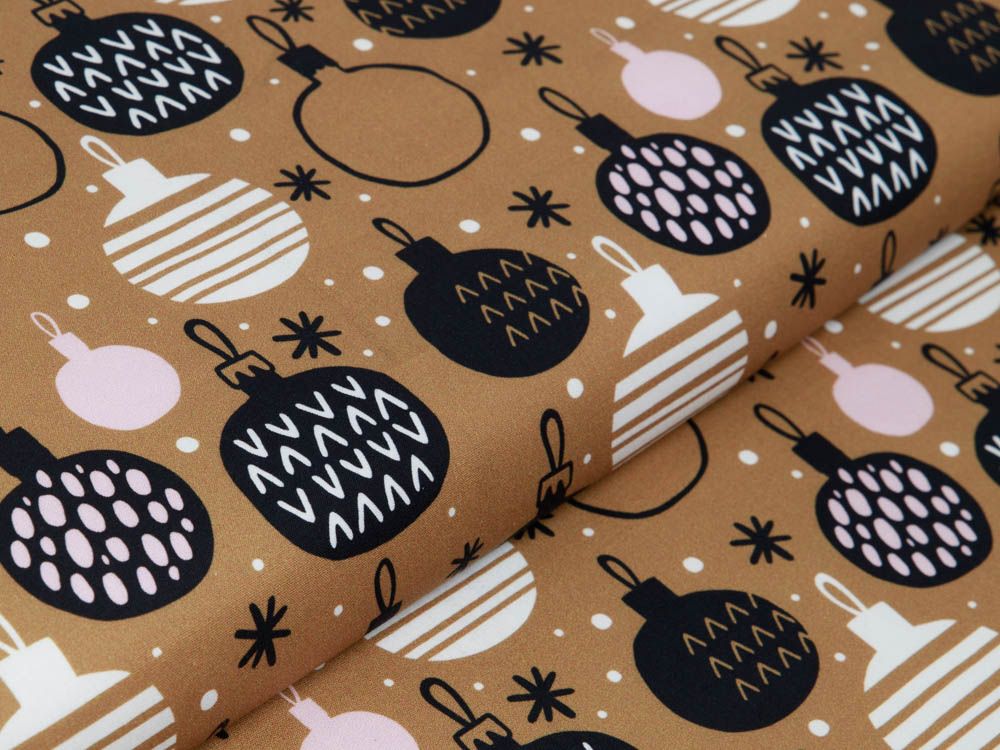 Webware Baumwolle Swafing Noel - gemusterte Weihnachtskugeln