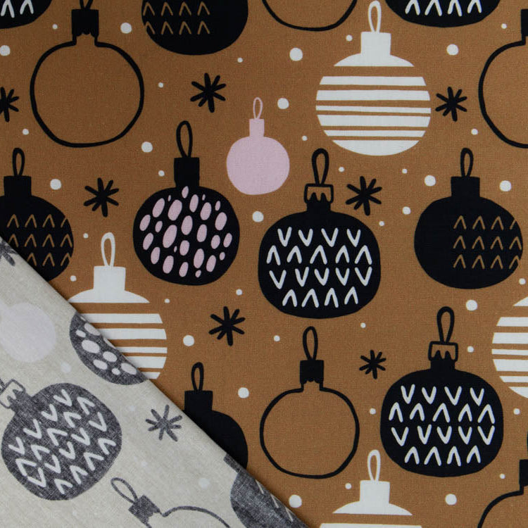 Webware Baumwolle Swafing Noel - gemusterte Weihnachtskugeln