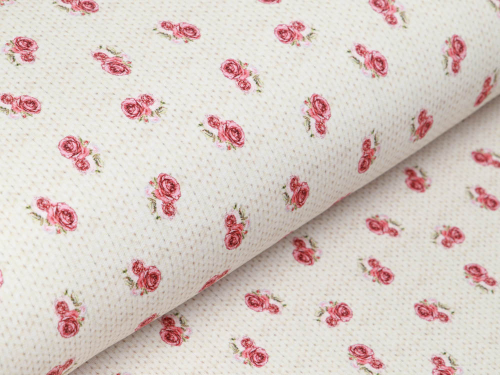 Sweat French Terry Digitaldruck Paris my Pearl City Stenzo - Rosen auf Strickoptik