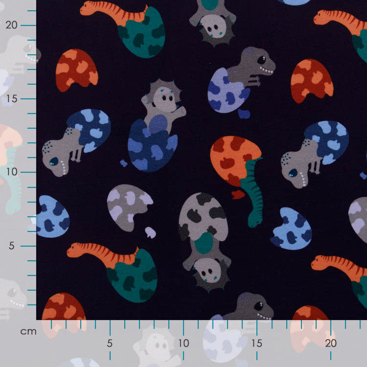 Angerauter Sweat Avalana - spielende Dino-Babys