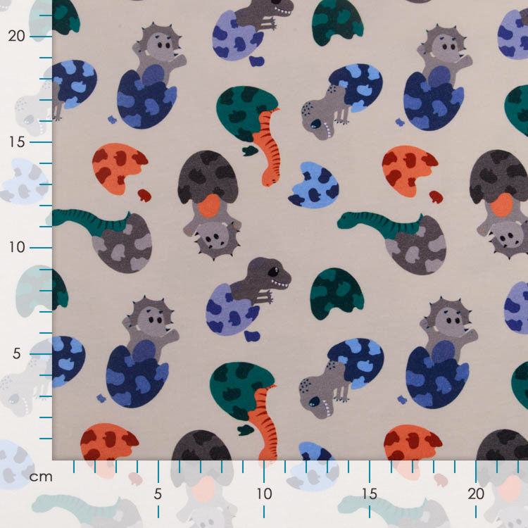 Angerauter Sweat Avalana - spielende Dino-Babys