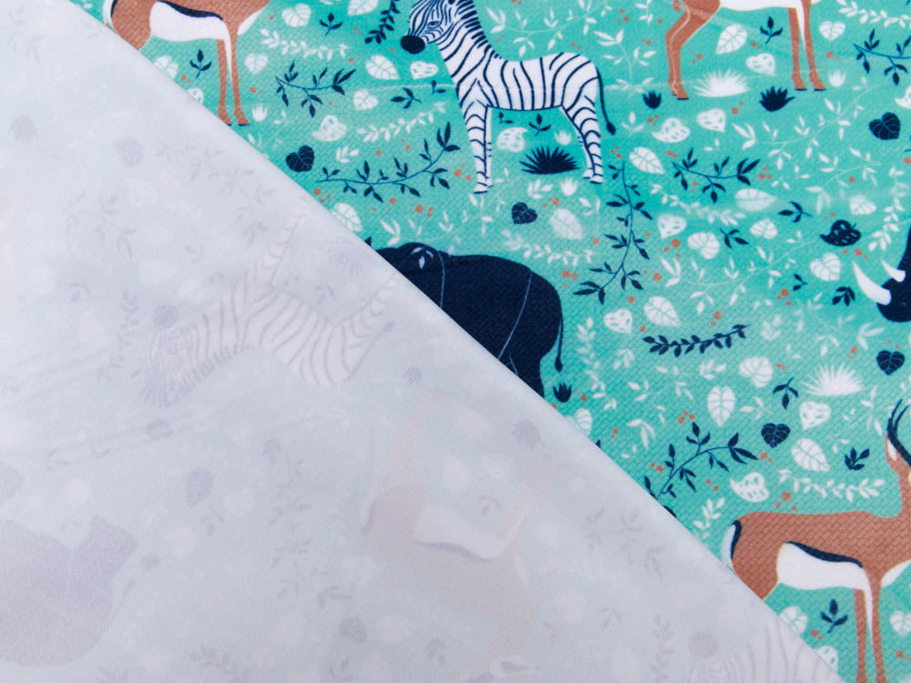 Struktur Velvet - wilde Tiere - mint