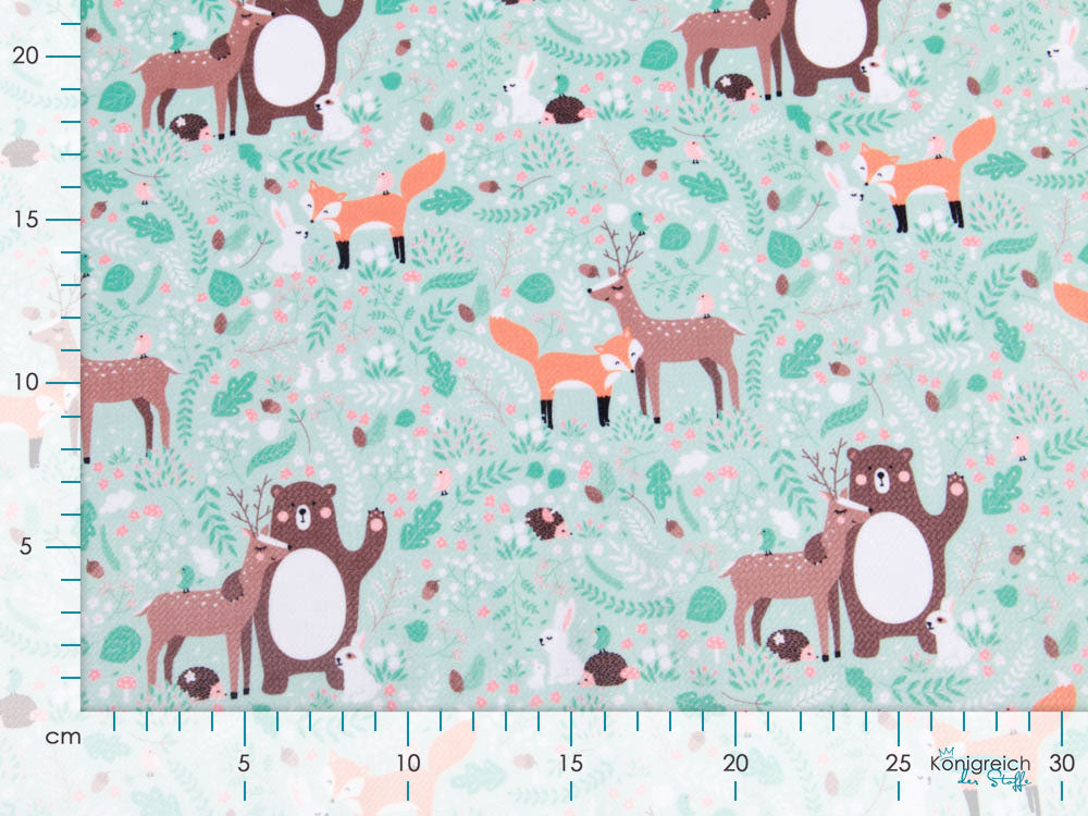 Struktur - Velvet - tierische Freundschaften - mint