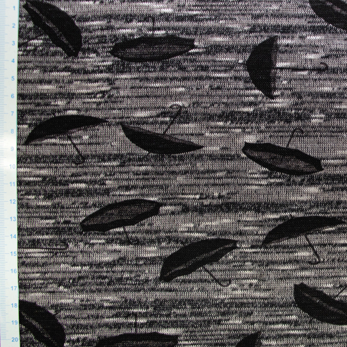 Viskose Strickjersey - Schirme - braun