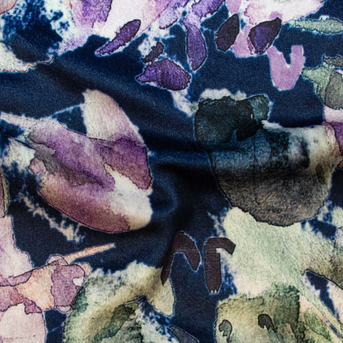 Velours Stretch Digitaldruck - Abstrakte Blumen